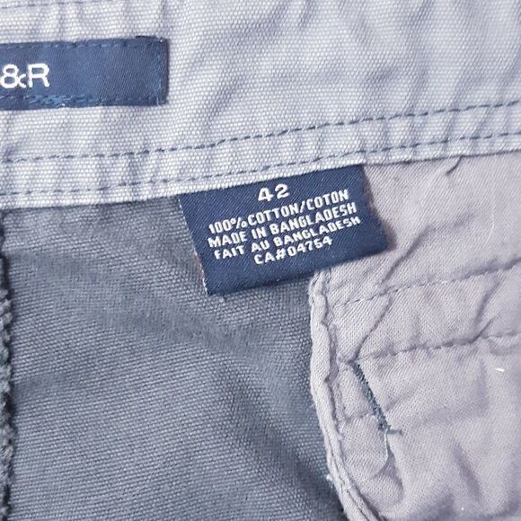 R&R Gray Cotton Canvas Cargo Shorts - Picture 3 of 12